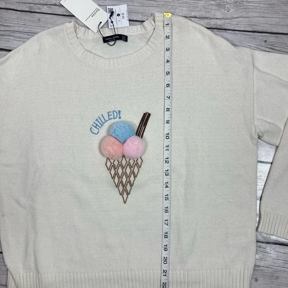 NWT - Bershka-BSKGIRL Novelty Print “Chilled” Sweater